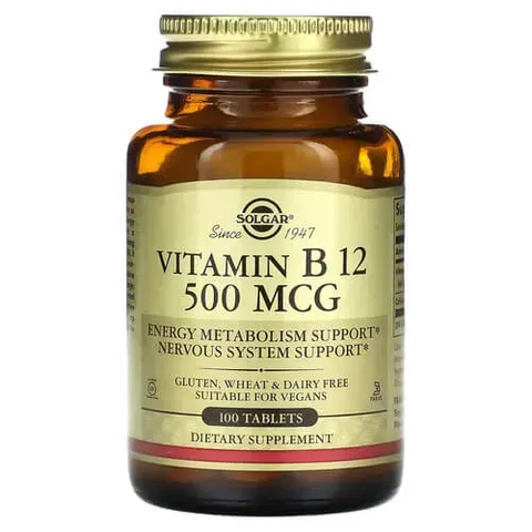 Solgar Vitamin B12 500 mcg 100 tab SOL-03220 фото