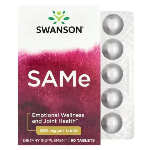 Swanson SAMe 200 mg 60 tabs - 03.2026 SWU217 фото
