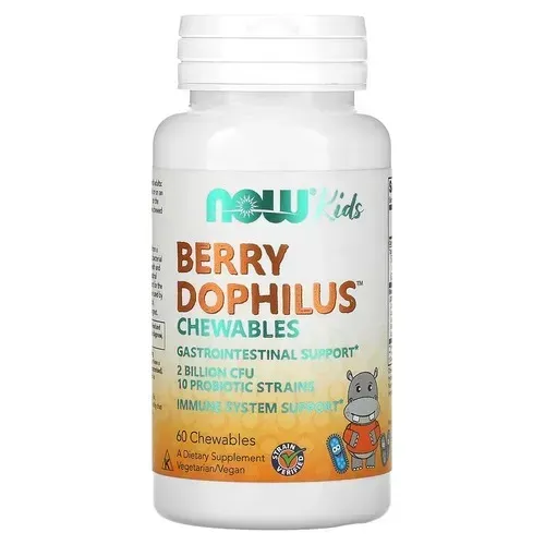 NOW Berry Dophilus Kids 2 Billion 60 жувальних таблеток NOW-02936 фото