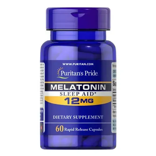 Puritan's Pride Melatonin 12 mg 60 caps 26170 фото