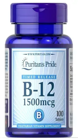 Puritan's Pride B-12 1500 mcg Timed Release 100 tab 02050 фото