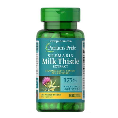 Puritan's Pride Milk Thistle Standardized 175 mg (Silymarin) 100 caps 03491 фото