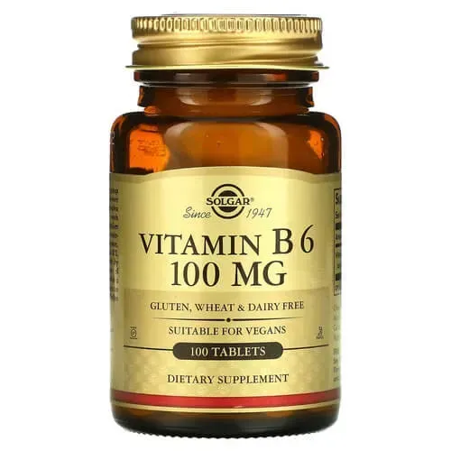 Solgar Vitamin B6 100 mg 100 tablets SOL-03120 фото
