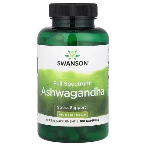 Swanson Ashwagandha Extract Full Spectrum 450 mg 100 капсул SW957 фото