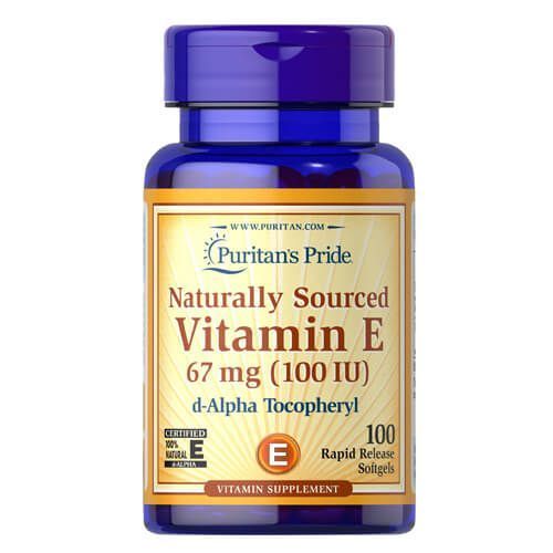 Puritan's Pride Vitamin E-100 IU Naturally Sourced 100 softgels 0260 фото