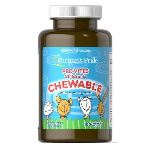 Puritan's Pride Pre-Vites Children's Multivitamin 100 chewable wafers 03050 фото