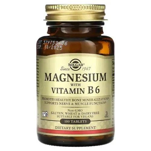 Solgar Magnesium With Vitamin B6 100 tab SOL-01720 фото