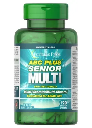 Puritan's Pride ABC Plus Senior Multivitamin Multi-Mineral Formula 120 tab 7191 фото
