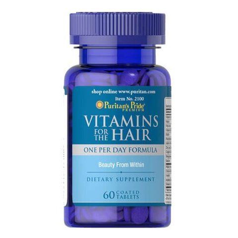 Puritan's Pride Vitamins for the Hair 60 tab - 07.2026 02100 фото