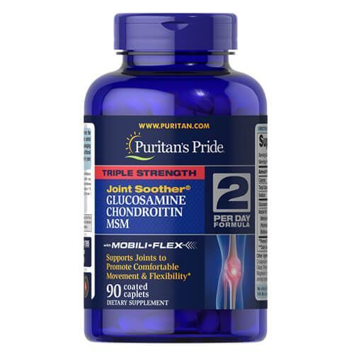Puritan's Pride Triple Strength Glucosamine, Chondroitin MSM&nbsp;90 tab 17895 фото