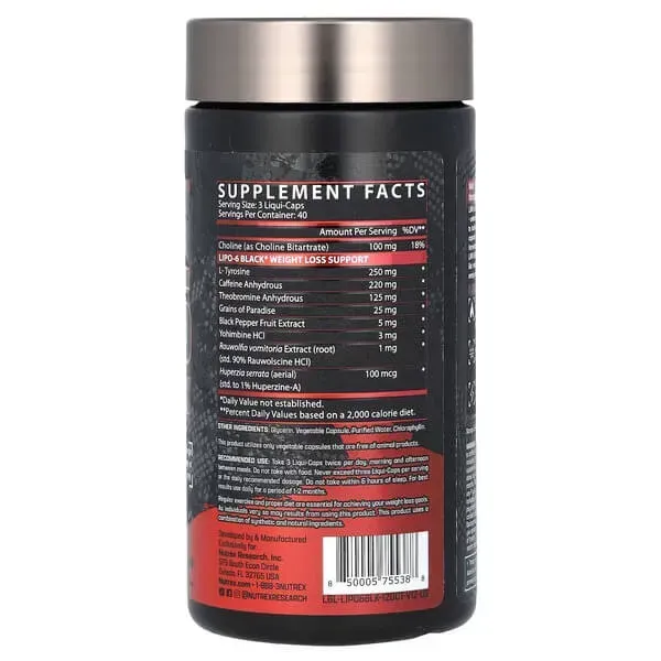 Nutrex Lipo-6 Black 120 Liqui-Caps (USA) NRX-75538 фото