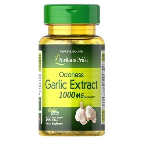 Puritan's Pride Odorless Garlic 1000 mg 100 softgels 05531 фото