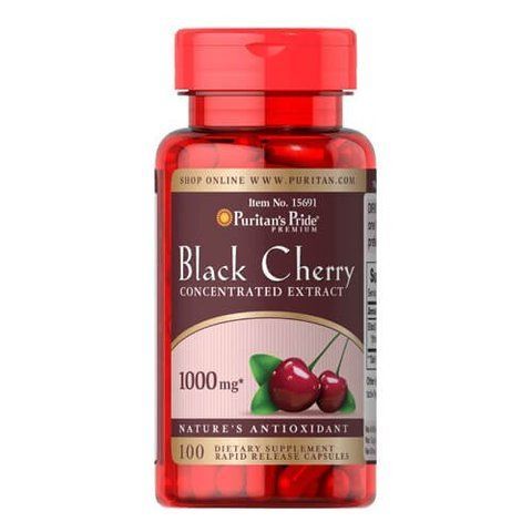 Puritan's Pride Black Cherry Extract 1000 mg 100 caps 15691 фото