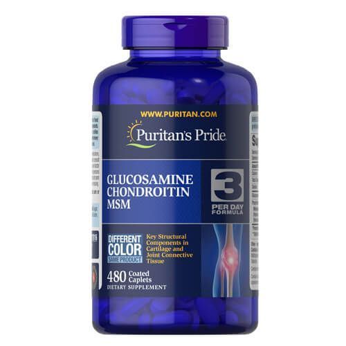 Puritan&rsquo;s Pride Glucosamine Chondroitin MSM Double Strength 480 tab 027816 фото