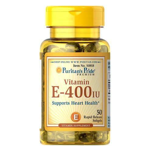 Puritan's Pride Vitamin E-400 IU 50 softgels 50858 фото