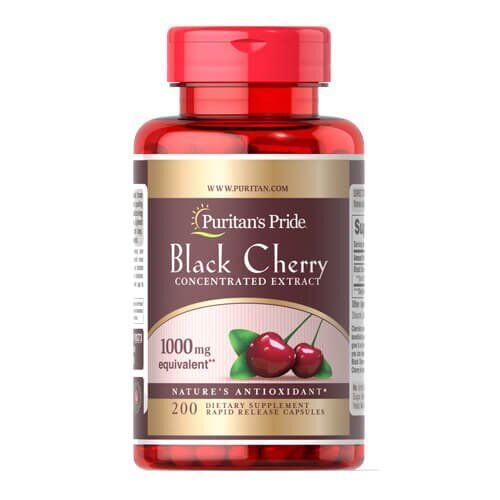 Puritan's Pride Black Cherry Extract 1000 mg 200 caps - 11.2026 19373 фото