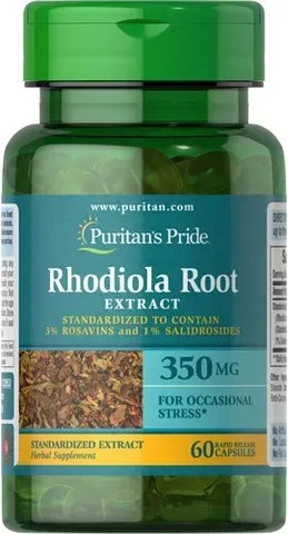 Puritan's Pride Rhodiola Standardized Extract 350 mg 60 caps 32853 фото