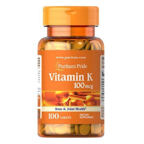 Puritan's Pride Vitamin K 100 mcg 100 tab 3070 фото