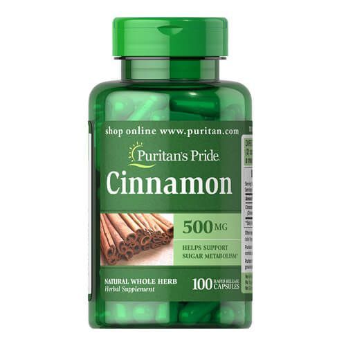 Puritan's Pride Cinnamon 500 mg 100 caps 14020 фото