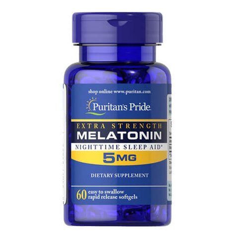 Puritan's Pride Extra Strength Melatonin 5 mg 60 Softgels 029623 фото