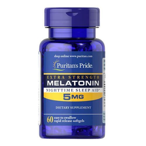 Puritan's Pride Extra Strength Melatonin 5 mg 60 Softgels 029623 фото