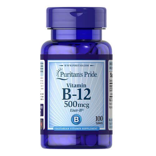 Puritan's Pride Vitamin B-12 500 mcg 100 tab 01370 фото