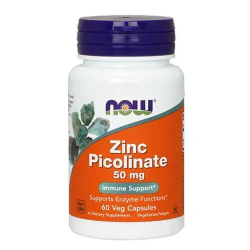 NOW Zinc Picolinate 60 Veg Capsules NOW-01550 фото
