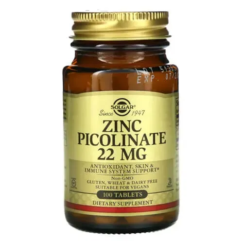Solgar Zinc Picolinate 22 mg 100 tab SOL-03725 фото