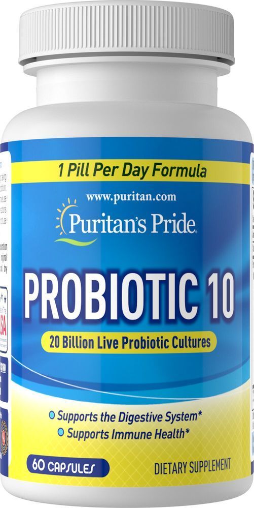 Puritan's Pride Probiotic 10 60 caps 33160 фото