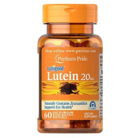 Puritan's&nbsp;Pride Lutein 20 mg with Zeaxanthin 60 softgels 04901 фото