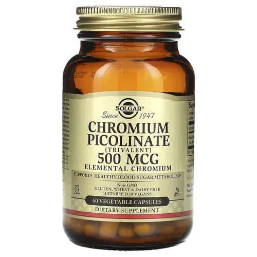 Solgar Chromium Picolinate 500 mcg 60 capsules SOL-00871 фото