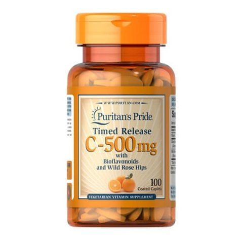 Puritan's Pride Vitamin C 500 mg with Rose Hips Time Release 100 tab 0430 фото
