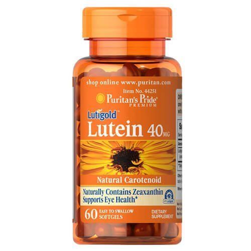 Puritan's Pride Lutein 40 mg with Zeaxanthin 60 softgels 44251 фото