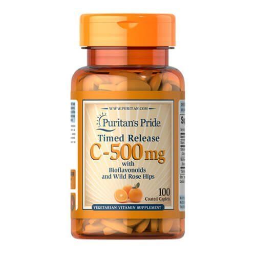 Puritan's Pride Vitamin C 500 mg with Rose Hips Time Release 100 tab 0430 фото