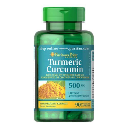 Puritan's Pride Turmeric Curcumin 500 mg 90 caps 15418 фото