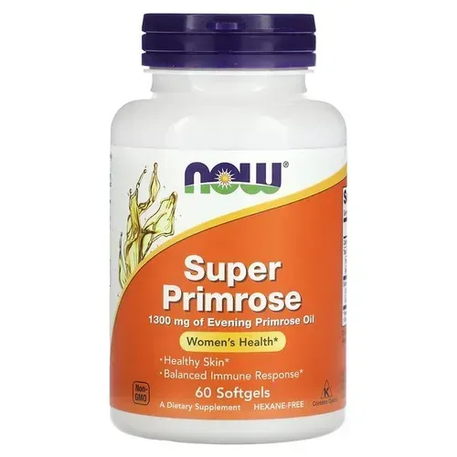NOW Evening Primrose Oil 1300 mg 60 Softgels NOW-01755 фото