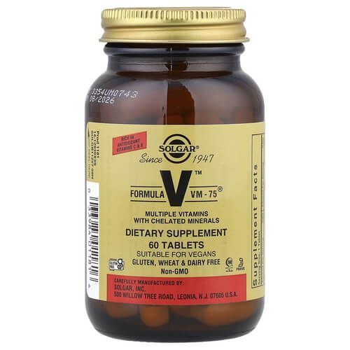 Solgar Formula V VM-75 60 tab SOL-01181 фото