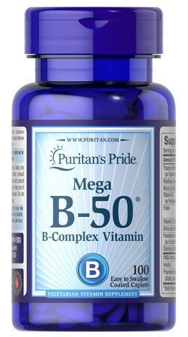 Puritan's Pride Vitamin B-50 Complex 100 tab - 09.2026 0583 фото