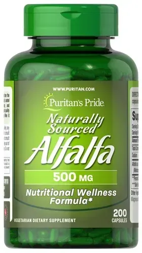 Puritan's Pride Alfalfa Naturally Sourced 500 mg 200 caps 30918 фото