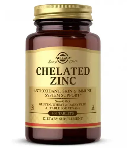 Solgar Chelated Zinc 22 mg 100 таблеток SOL-00800 фото