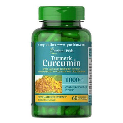 Puritan's Pride Turmeric Curcumin 1000 mg with Bioperine 5 mg 60 caps 78826 фото