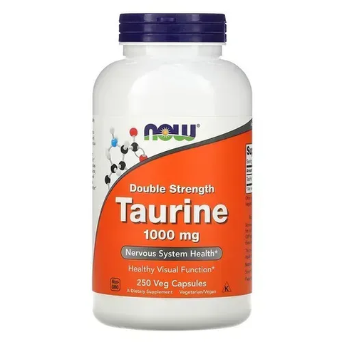 NOW Taurine 1000 mg 250 Veg Capsules NOW-00143 фото