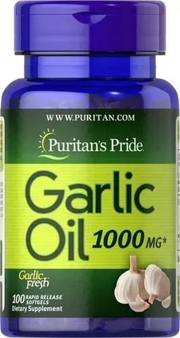 Puritan's Pride Garlic Oil 1,000 mg 100 softgels 2970 фото