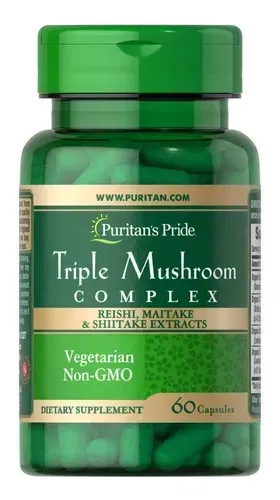 Puritan's Pride Triple Mushroom Complex Reishi Shiitake Maitake 60 caps 02327 фото