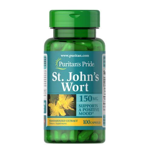 Puritan's Pride St. John's Wort Standardized Extract 150 mg 100 caps 6551 фото