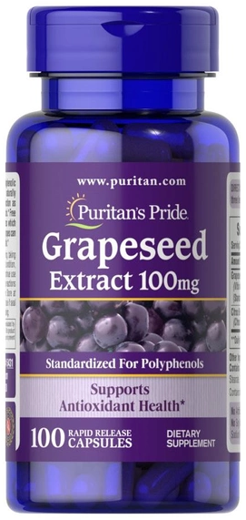 Puritan's Pride Grapeseed Extract 100 mg 100 caps 05431 фото
