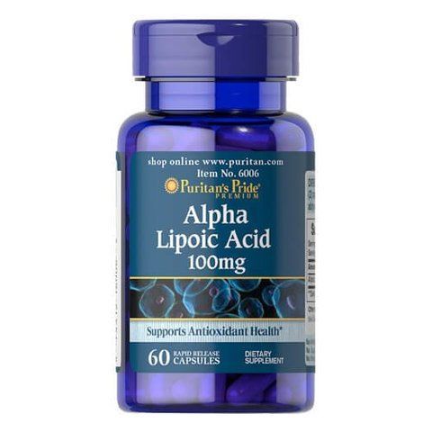 Puritan's Pride Alpha Lipoic Acid 100 mg 60 caps 6006 фото