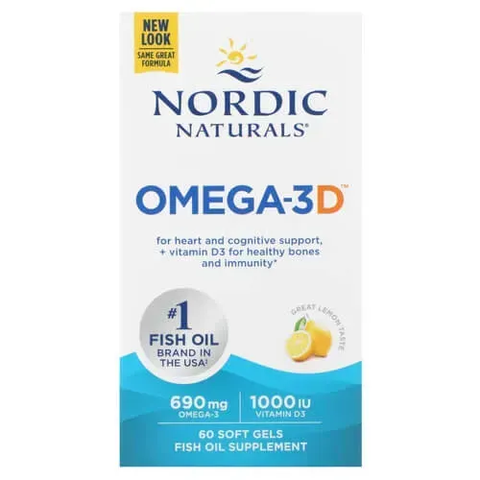 Nordic Naturals Omega-3D 690 mg 60 softgels NOR-01761 фото