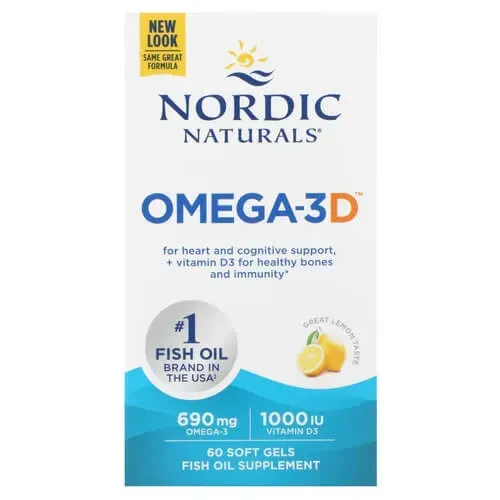 Nordic Naturals Omega-3D 690 mg 60 softgels NOR-01761 фото