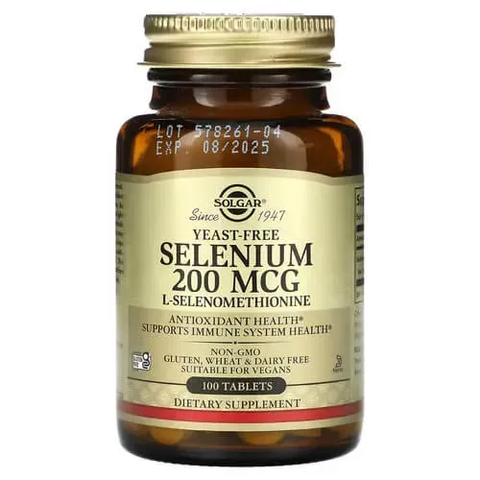 Solgar Selenium Yeast-Free 200 mcg 100 Tab SOL-02557 фото